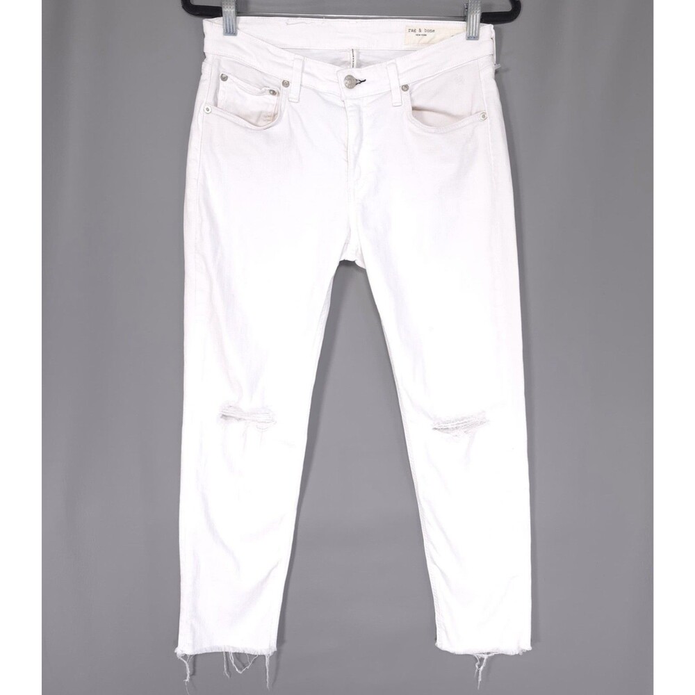 RAG & BONE Women Jeans 28 Dre Low-Rise Ankle Slim Boyfriend USA MADE W2592O337WH